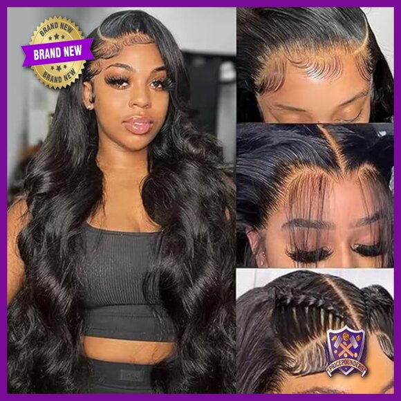 13x6 Lace Front Wig Human Hair 220% Density Pre Plucked Baby Hair 16 Inch main image 4